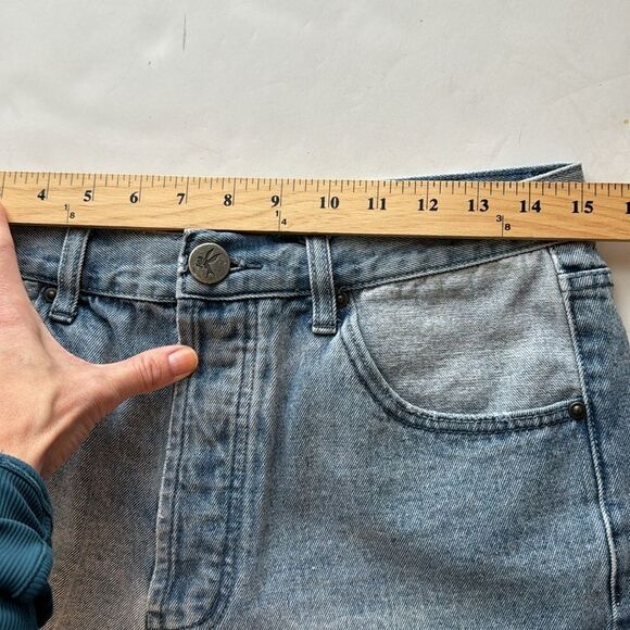 One x One Teaspoon Outlaws‎ Distressed High Rise Button Fly Blue Storm Size 28 - Picture 13 of 16